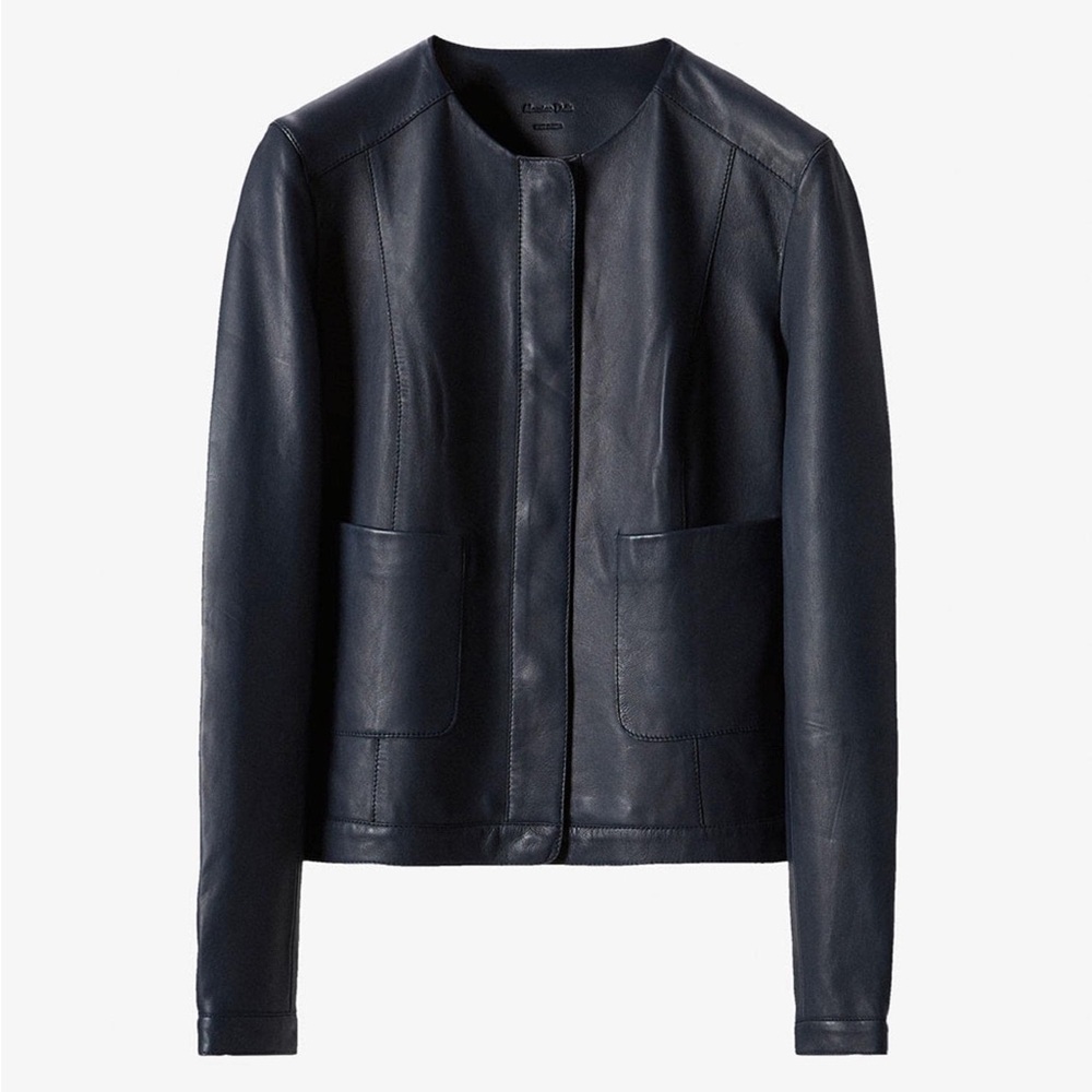 100% lamb Leather black Jacket